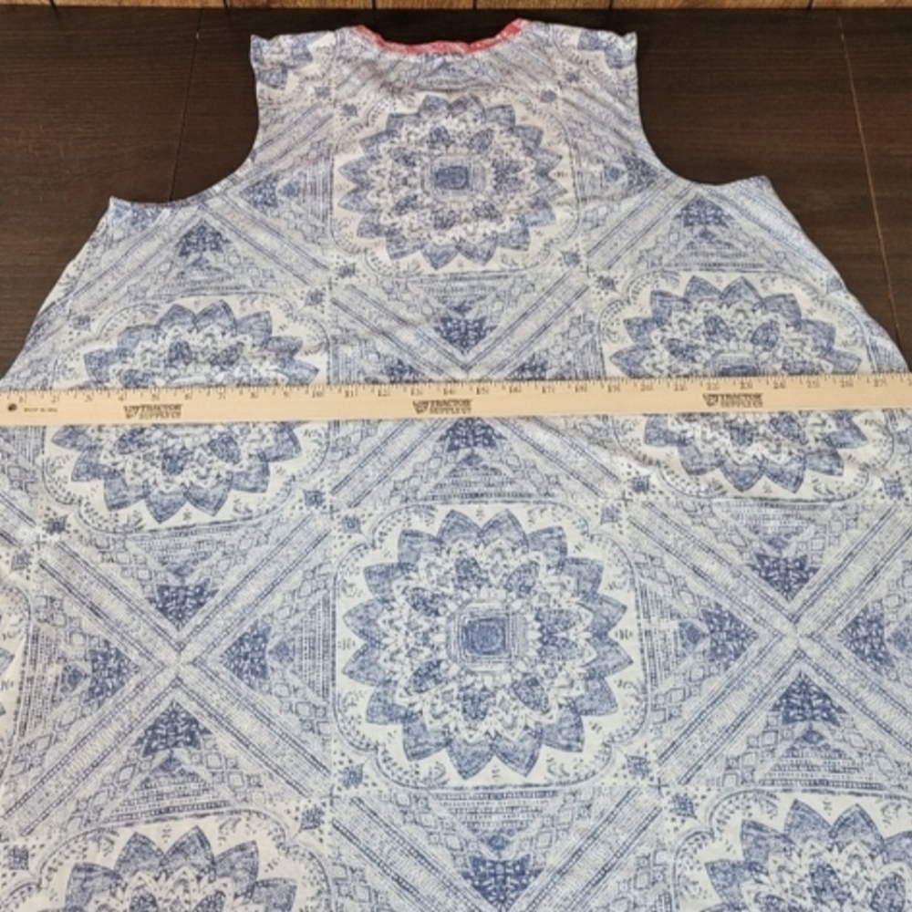 Sonoma Blue and Red Sleeveless Midi Dress XL - Picture 8 of 8